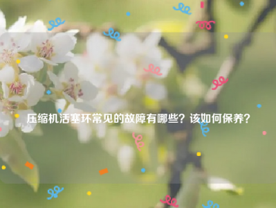
压缩机活塞环常见的故障有哪些？该如何保养？