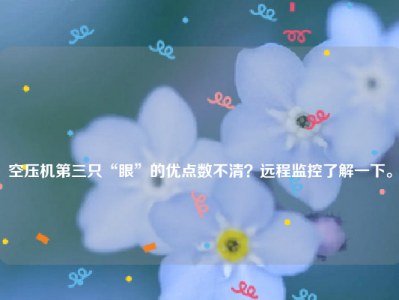 
空压机第三只“眼”的优点数不清？远程监控了解一下。