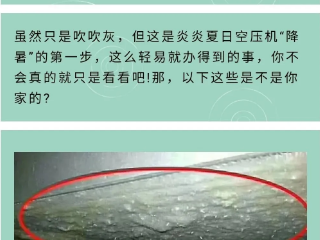 
夏季高温来袭，请务必清理好你的空压机！