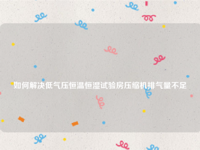 
如何解决低气压恒温恒湿试验房压缩机排气量不足
