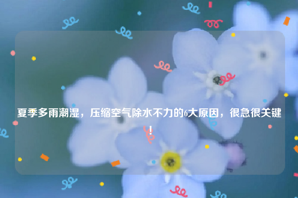 
夏季多雨潮湿，压缩空气除水不力的6大原因，很急很关键！