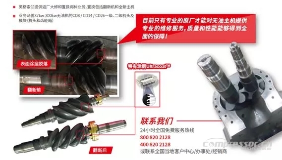 英格索兰推出无油机主机再造业务