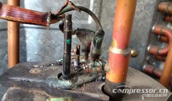 压缩机接线桩头烧毁如何处理步骤